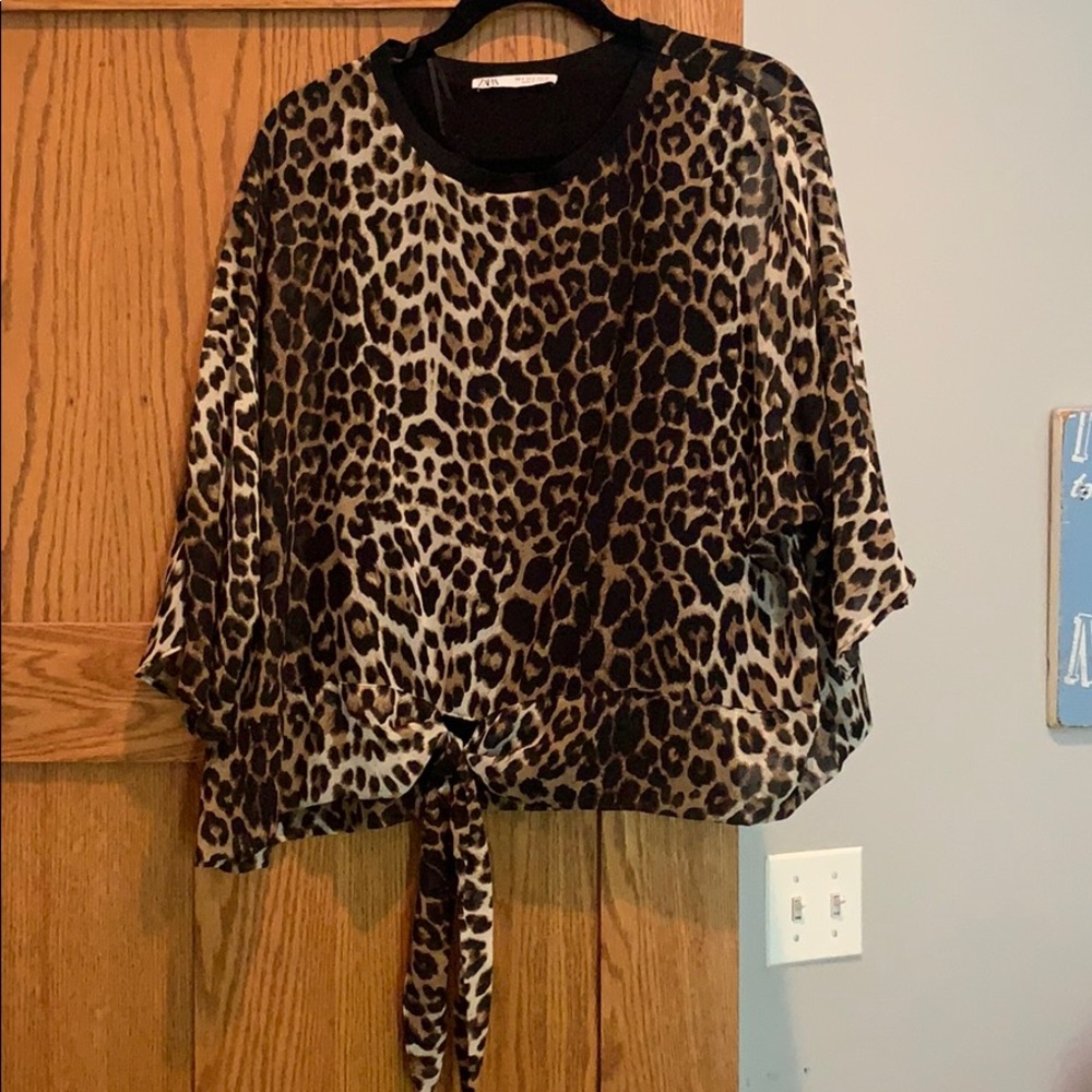 Animal print blouse